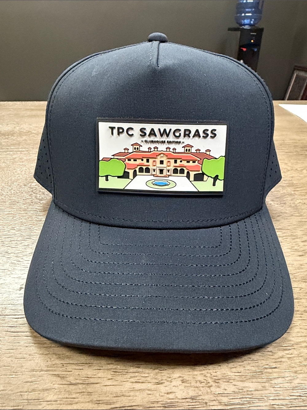 TPC Sawgrass Black Logo Trucker Hat